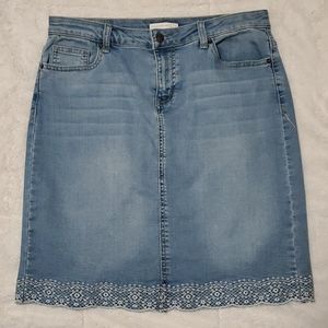 Westport Knee Length Denim Skirt